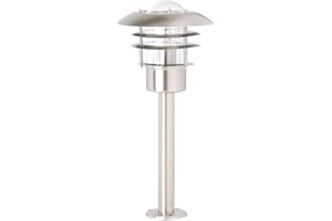 BRILLIANT lampe Terrence lampadaire d'extérieur 50cm acier inoxydable | 1x A60, E27, 60W, adapté aux lampes standard (non incluses) | Échelle A ++ à E | Classe de protection IP: 44 - étanche aux
