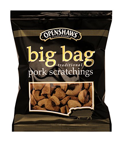 Preisvergleich Produktbild Openshaws Big Bag Traditional Pork Scratchings Card (8 packs x 75g)