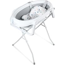 Baignoire Bébé Pliante Avec Support | Pour Nouveau-Nés 0-3 Mois | Antidérapante | Portable | Vidange Et Thermomètre