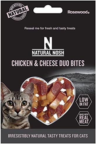Natural Nosh Cat Treats Chicken Fillets, Duck Fillets, Chicken & Cheese Made With Real Meat (Chicken & Cheese, 3 Packs)