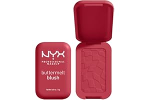 NYX Professional Makeup Buttermelt Blush, kremowa tekstura z masłem shea, masłem migdałowym i masłem mango, łatwy do wymieszania dla świeżego wyglądu, kolor: Back And Butta