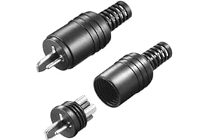 TECHZOCO Connettore per altoparlante audio dritto, connettore audio a 2 pin DIN HiFi, DIN Maschio, adatto per cavi massimo 2,5 mm²
