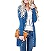Produktbild Strickjacke Damen Lang Dasongff Wasserfall Jacke Solid Longshirt Casual Longstrickjacke Mantel Open Front Cardigan Kimono Strickwaren mit Button