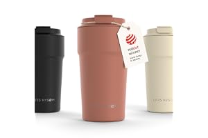 LARS NYSØM Termomugg 500ml - Kaffemugg to go - Läckagesäker Travel Mug