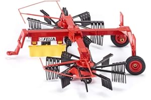 siku 2451, Râteau Fella, 1:32, Métal/plastique, Rouge, Plateau mobile et pliable