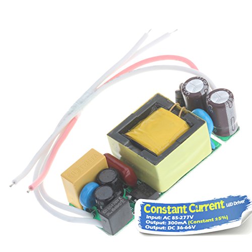 Chanzon LED Driver 300mA (Constant Current Output) 36V-66V (Input 85-277V AC-DC) (12-20) x1W 12W 15W 18W 20W Power Supply 300 mA Lighting Transformer Drivers for High Power COB Chips (PCB Board)