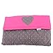 Minene Foot Muff Heart (Dark Grey/ Fuchsia)