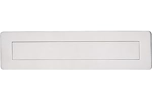 Gedotec ribaltina per giornali argento feritoia portalettere ribaltina acciaio inox per porte d'ingresso e porte d'ingresso di appartamenti | grande battente apribile quadrato | 315x80mm