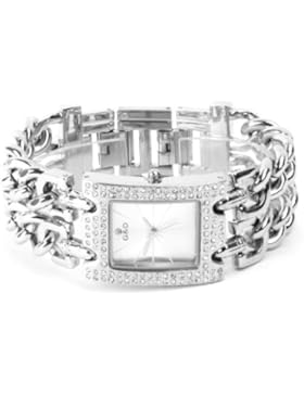 YESURPRISE 044468–Armbanduhr Damen, Armband aus Edelstahl Farbe Silber