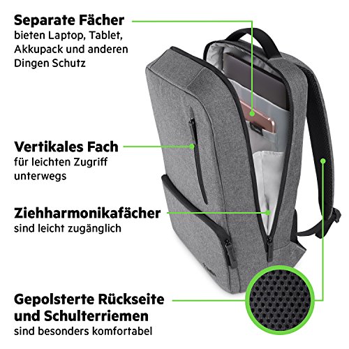 Belkin Classic Pro Rucksack  15 6 Zoll  Laptop-Tasche  Grau