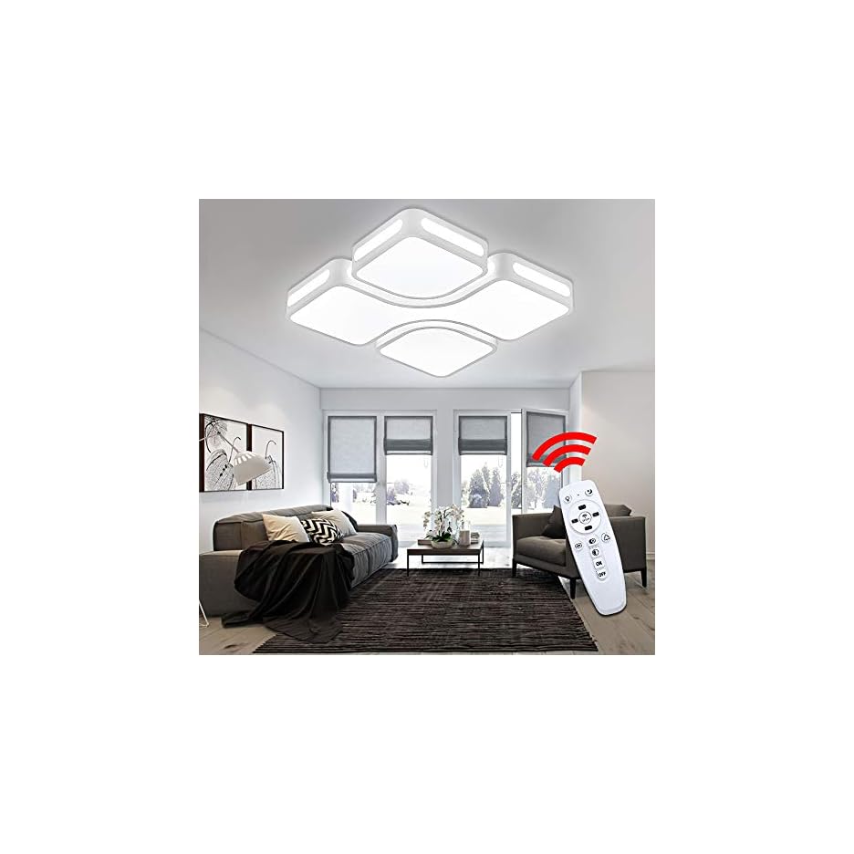 Froadp 88W Dimmbar LED Deckenleuchte Einfach Gestalten 8-Formige Acryl