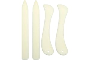 BANJIABB 4 Pièces Plioir,Plioir Scrapbooking,Plioir en Os pour Papier,Plioir en os pour Papier,Plioir Carré,Plioir Origami,Pour Travaux Manuels, Fabrication De Cartes, Fournitures De Bureau Et Travaux Manuels