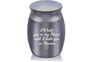 LIKEUDO Small Urns Mini Cremation Human Ashes Holder Stainless Steel Memorial Keepsake Ash Funeral Urn for Pet Small Ashes Urns for dog pet