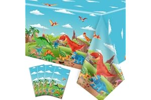 INSPIREYEE 4PCS Dinosaurier Tischtuch Dinosaurier Party Dekorationen Dinosaurier Party Zubehör 86 x 51 Zoll Dinosaurier Thema Tischdecke Dino Rechteck Tischtuch Dinosaurier Tischdecken für Geburtstagsparty