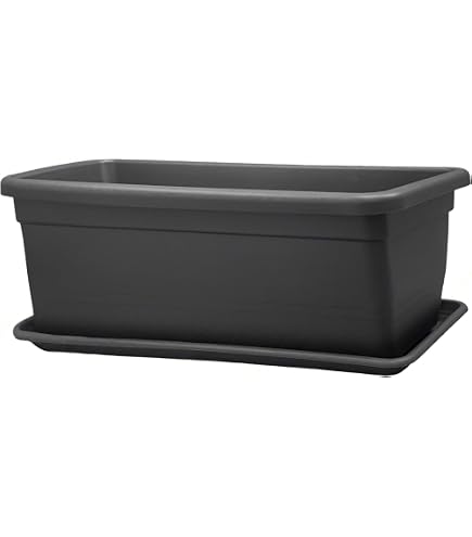 Fioriera Balconetta Venezia con Raccoglitore Acqua cm.50 Avana