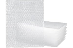 M7 Packaging Lot de 100 pochettes à bulles transparentes avec fermeture autocollante (100 x 135 mm)