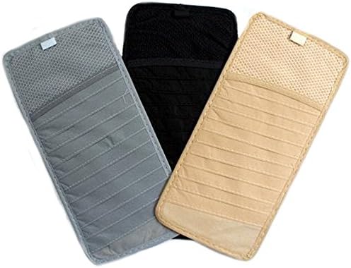 Gorbanshop Car Sun Visor 12 Disc CD DVD Card Case Storage Holder Organizer 3 colours (Beige)