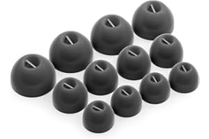 Okuli 12 x Silikonowe Końcówki Douszne Kompatybilny z Bowers & Wilkins Pi5, Pi7 Słuchawki w Czerni
