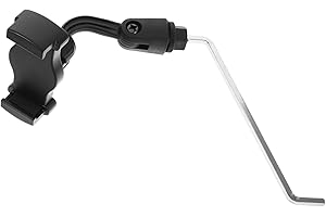 Toyvian Support De Téléphone, Saxophone Clip Portable Repose-téléphone pour Pupitres Poignée pour Saxophone Perche Pupitre pour Pliant Black Acier Inoxydable Accessoire pour Musiciens en DéPlacement