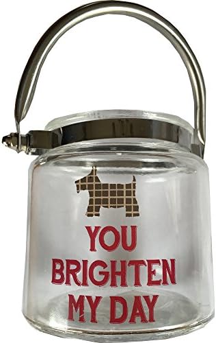 Glass Pet Treats Jar with Chrome Handle