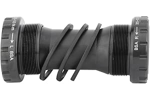 HOUSON Boîtier de pédalier de vélo - 68-73 mm - Filetage extérieur BC1.37-24T - Axe central intégré pour VTT