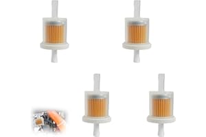 MALOUSUN ﻿4er Set Benzinfilter 8mm Universal,Benzinfilter Rasentraktor,Kraftstofffilter Diesel für Motorrad,Rasenmäherund Moped,Inline Filter für Briggs & Stratton Motoren,Inklude Diesel Filter Kompatibilität
