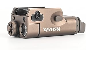 QIRUIMY XC1 Compact Pistol Light,Airsoft Torch Flashlight Constant-on/Momentary-on Handgun Weapon Gun Light (Brown)