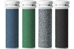 4 x CSL-TECH Mineral Compatible with Emjoi Pedi Mixed Grade Coarse Replacement Rollers