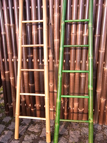 Bambusleiter Leiter Handtuchhalter Bambus 180 cm x 48 / 34 cm natur - 3