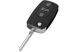 PHONILLICO Schlüssel für Audi A3 8p S3 A4 8e b6 8h S4 A2 8z A6 4b S6 RS6 A8 4d TT 8n | 3 Tasten | Fernbedienung Autoschlüssel