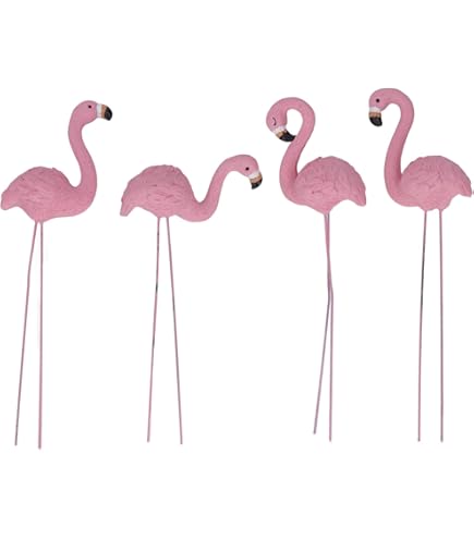 Pompon Fenicottero Rosa - Decorazione Festa Estiva O Hawaiana - 3 Pezzi Da 49,5 Cm - Foto 4
