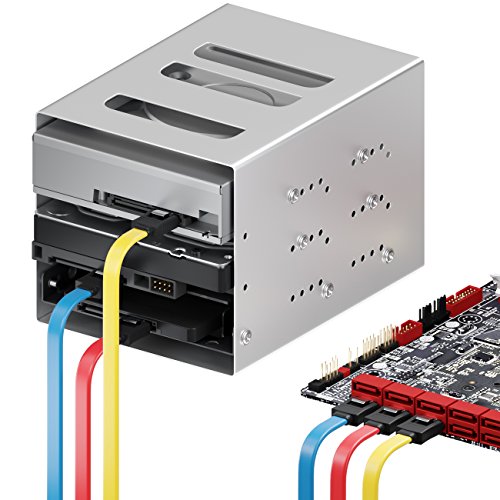 SET – 3x deleyCON [0,5m] S-ATA 3 Kabel – PREMIUM SATA 3 HDD / SSD Datenkabel mit Clip – 2x Stecker gerade – bis 6 Gbit/s – Farbe: Gelb/Rot/Blau - 5