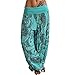 Produktbild SHINEHUA Große Größen Damen Haremshose Lang Bedrucken Pumphose Pluderhose Haremshose Sommerhose Yogahose Aladinhose Baggy Harem Stil Bein Hippie Hose mit Elastischen Bund
