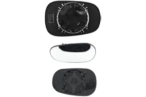 THE WING MIRROR COMPANY Fits to NISSAN Micra 2003 to 2010 Non Heated, Silver Wing/Door Mirror Glass Including Base Plate LH(Passenger Side)