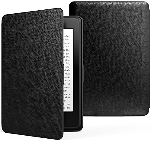 MoKo Kindle Paperwhite Funda - Ultra Slim Ligera Smart Shell Case Cover con Auto Estela / Sueño para Amazon All-New Kindle Paperwhite ( Ambos 2012, 2013, 2015 y 2016 Versións ), No es compatible para All-new Paperwhite 10th generation 2018 Negro