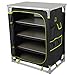 Produktbild Camping Schrank 70x45 cm aus Aluminium und Polyester mit Seitentaschen • Campingschrank Textil Alu Küche Kleider Faltschrank Stoffschrank