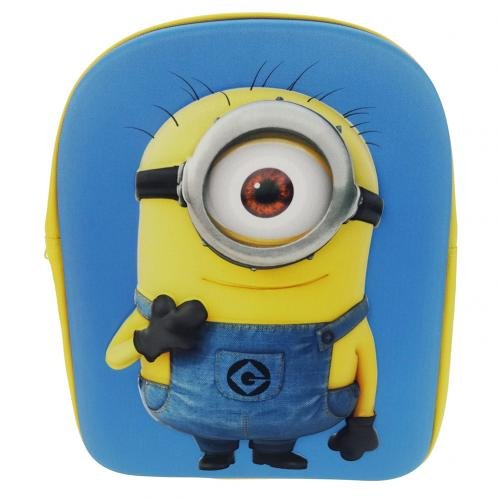 Sac à dos Eidos 3D Minions bleu / jaune