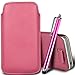 Produktbild Baby Rosa / Baby Pink - Sony Xperia Z1 Compact Premium-Qualität Tasche Skin Hülle Cover aus PU-Leder mit Lasche zum Herausziehen und Eingabestift für den Touch-screen von Gadget Giant®