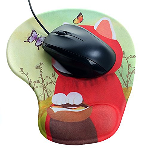 Demarkt Mauspad Ergonomisches Komfort Mauspad mit Handauflage aus Gel,Rot Schaf - 2