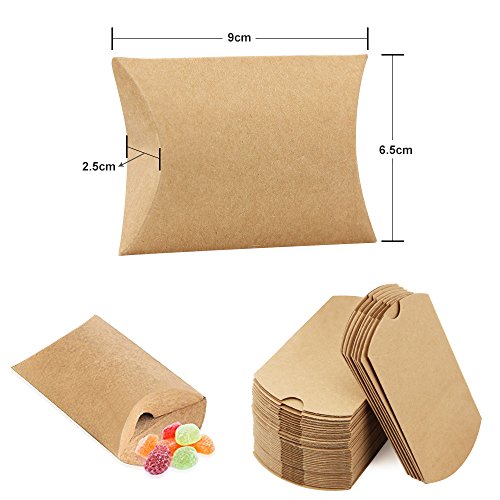 JTDEAL Vintage Gastgeschenke, Geschenke Boxen, Geschenkverpackung, Kraft Papier Geschenk Box für Süßigkeiten, Schmuck, Nuss, Schokolade, 50 Stück - 4