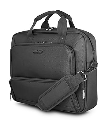 Urban Factory Sacoche pour Ordinateur Portable - Pc 14.1 Pouces et Tablette 10.5 Pouces Modèle Mixee Noir avec Compartiment Documents Accessoires Poignée Confortable Renforcée (Matière Non Abrasive)