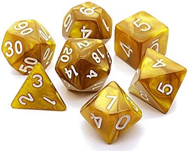 HD Pearl Poly Dice Set (GOLDEN YELLOW)