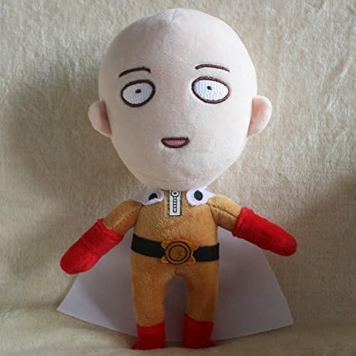 Anime One Punch Man Saitama Otaku Plush Doll Toy 9.4 Yellow and Red by Into The Wind
