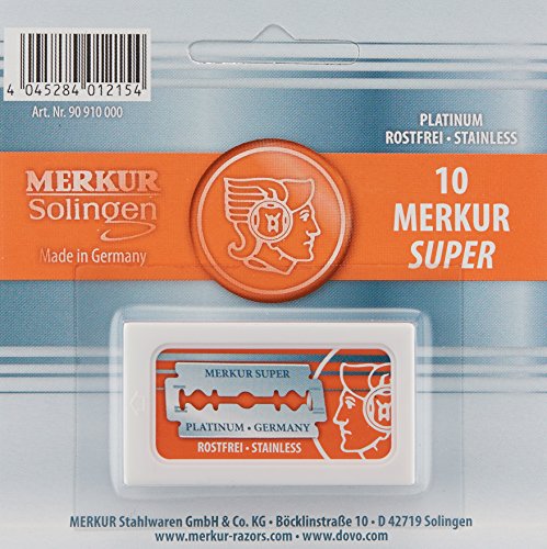 Shaving Factory Merkur Traditionell Platin Sicherheits-Rasierklingen, 1er Pack (1 x 1 Stück) - 9