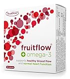 Fruitflow 150mg + Omega 3, Blood Pressure Supplement for Healthy Blood Flow, Normal Heart Function, Blood Pressure, Blood Circulation Booster, with DHA & EPA, 30 Capsules, One-a-Day