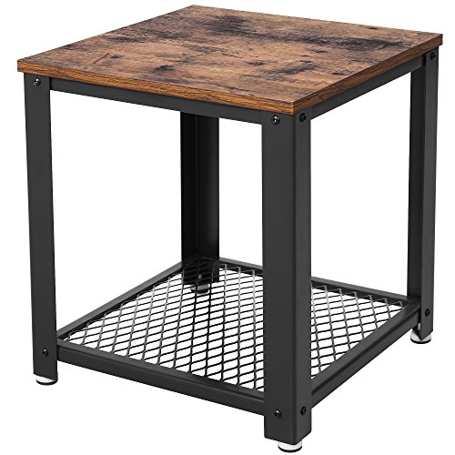 VASAGLE Side Table, Industrial End table, Coffee Table, with Metal