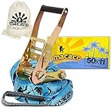 Macaco Travel Slackline 36ft x 2in Incl Ratchet, Bag and Instructions
