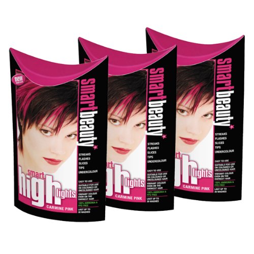 Smart Highlights Carmine Pink Hair Colour x 3