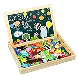 juegos de gokin Sus hijos se divertirán con pizarras e imanes. Liberar su imaginación para crear diferentes imágenes. El pizarra magnética infantil de madera puede desarrollar la capacidad de coordinación ojo-mano del niño y también mantener al niño alejado de los videojuegos.