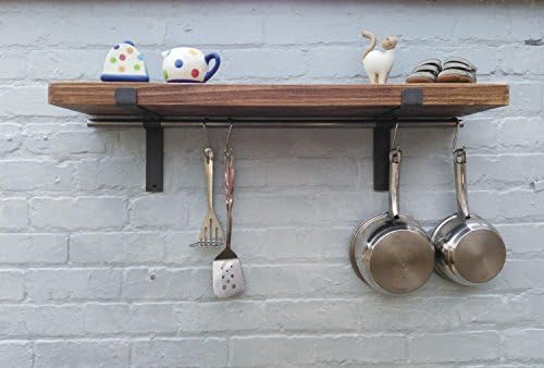 Kitchen shelf rack and pan rack complete with pan hanging rod (1 shelf ) 22cm deep